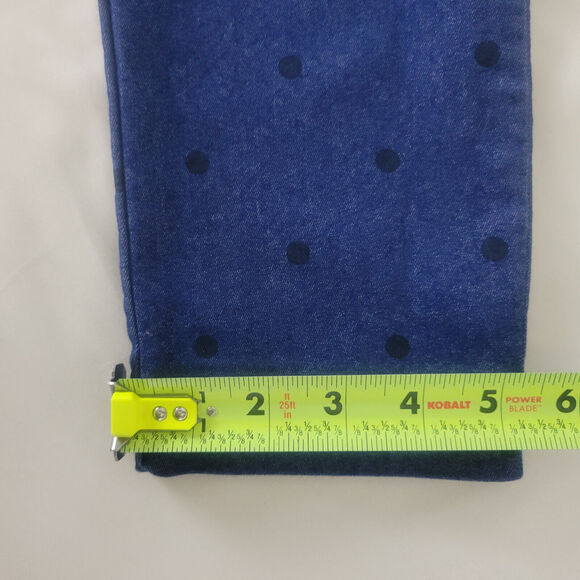 Old Navy Womens Jeans 2 Blue Low Rise Pixie Ankle Polka Dot Denim W28 x L25 - Picture 7 of 15
